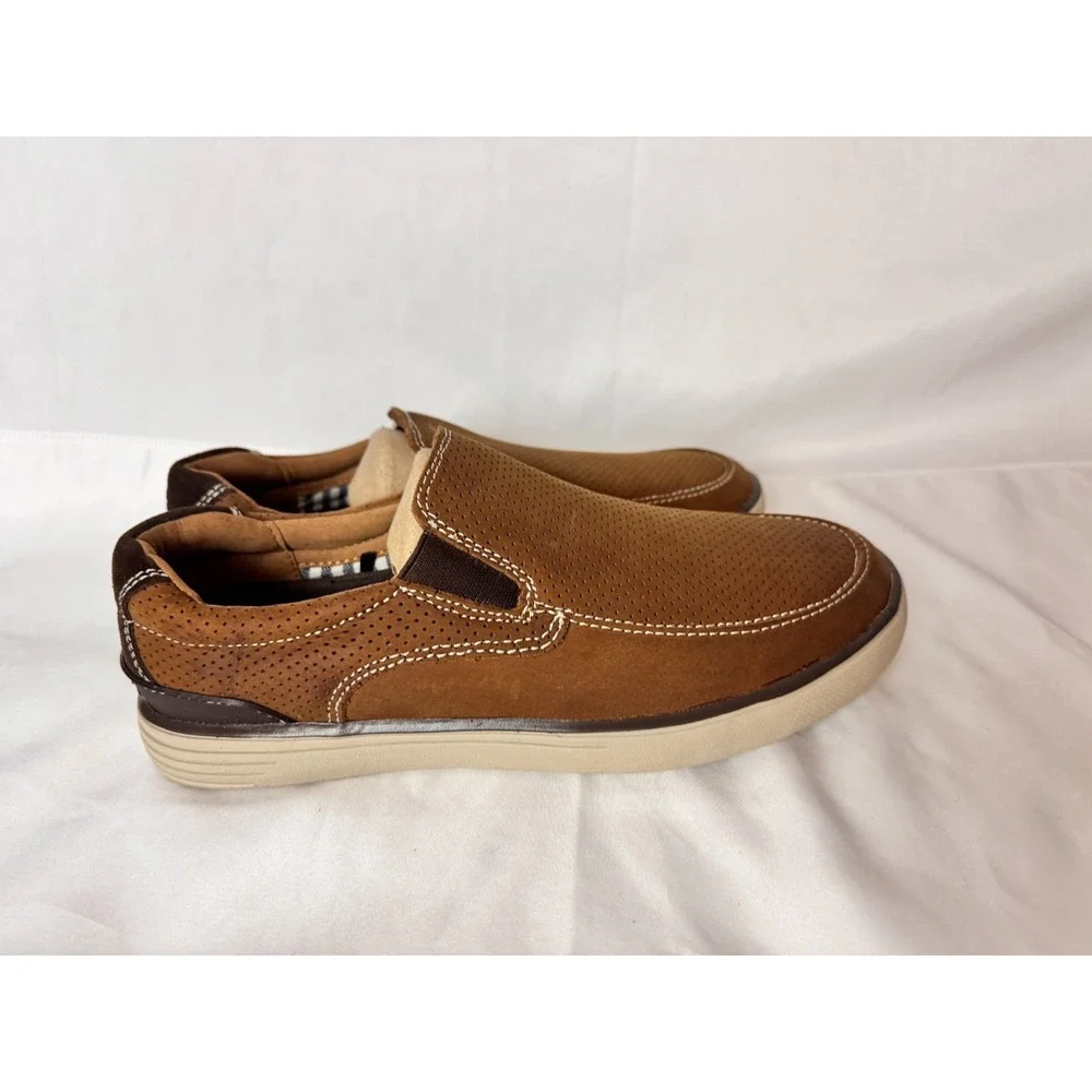G.H. Bass Stride‎ Propel Lite Otto Suede Slip On Comfort Shoes Mens 7.5 M Camel